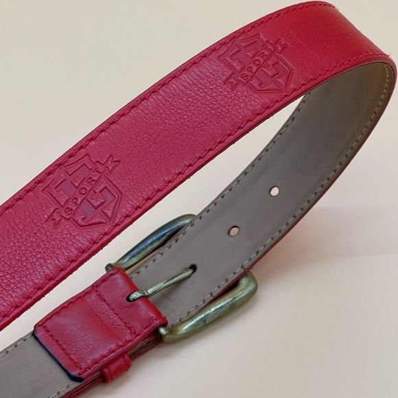 ESCADA SPORT Logo Leather Belt with gold buckle, prestine, size 38 main image 2